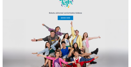 Go!azen zoriontzeko mezuaren pantaila-irudia