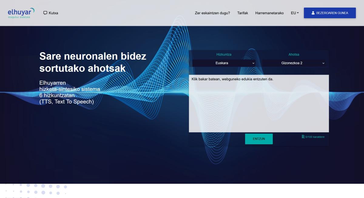 Elhuyarren TTS neuronala