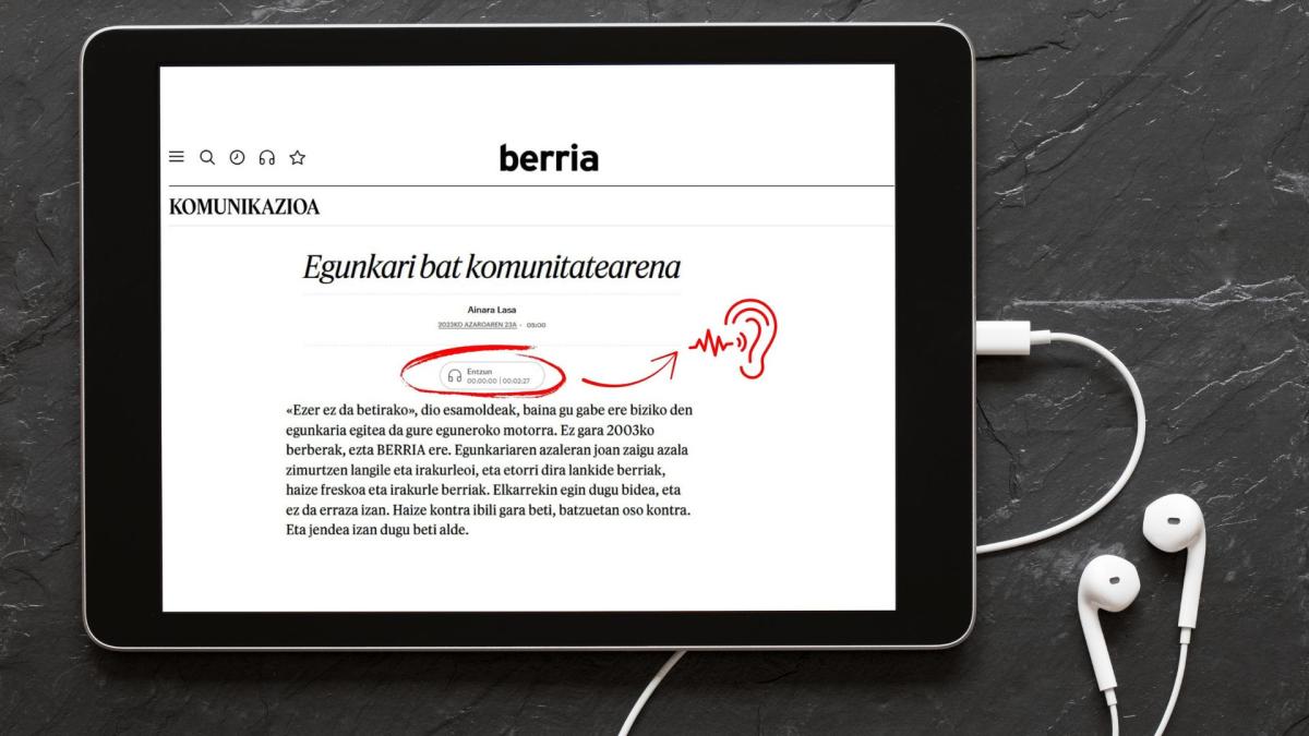 Berria entzuteko aukera Berria entzuteko aukera